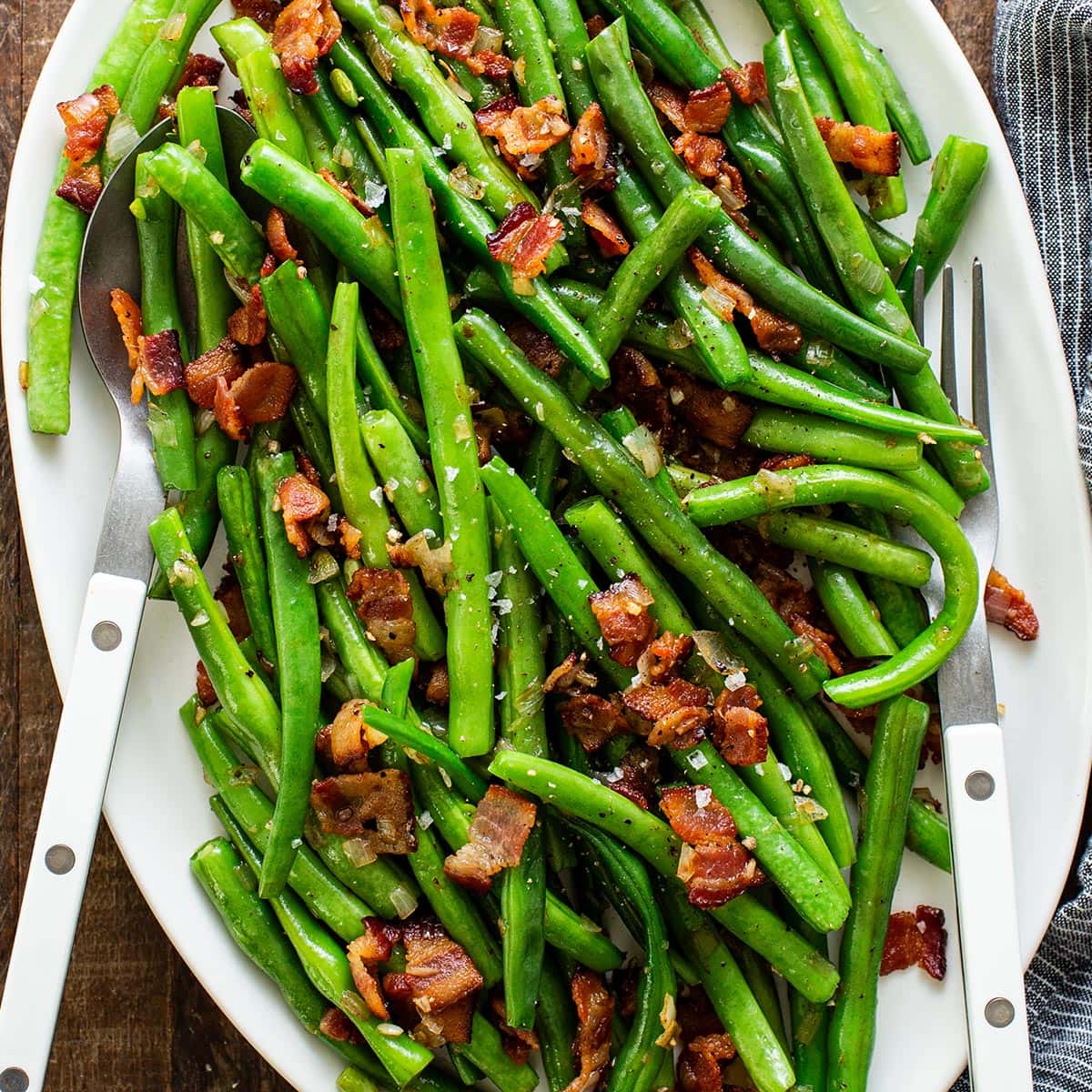 Quick Green Beans with Bacon: Roast vs. Slow Cooker Sides